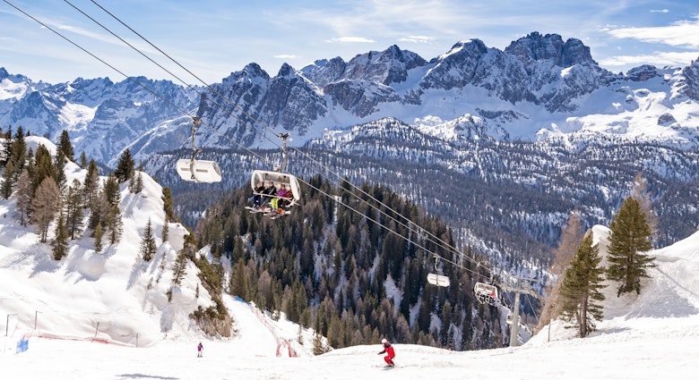 Winter landscape in Dolomites at Cortina D'Ampezzo ski resort, Italy License Type: media Download Time: 2021-03-16T01:57:17.000Z User: mvm_lonelyplanet Is Editorial: No purchase_order: